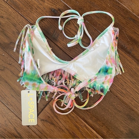 L*Space De Janeiro Audrey Fringe Bikini Top Multi - Picture 7 of 7